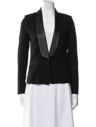 Pre-owned Iro Wool Faux Fur Jacket In Black