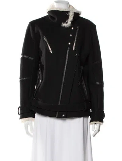 Pre-owned Iro Wool Fur Jacket In Black