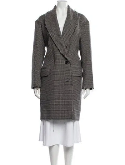 Pre-owned Iro Wool Houndstooth Print Coat