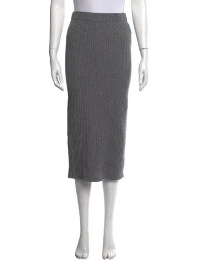 Pre-owned Iro Wool Midi Length Skirt In Gray