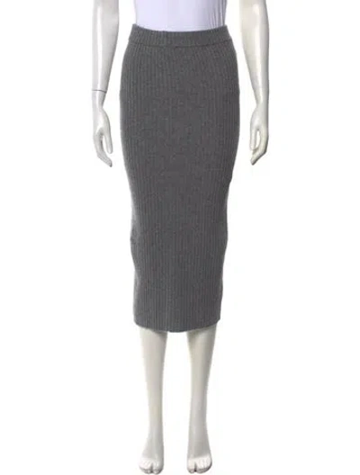 Pre-owned Iro Wool Midi Length Skirt In Grey