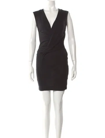 Pre-owned Iro Wool Mini Dress In Black