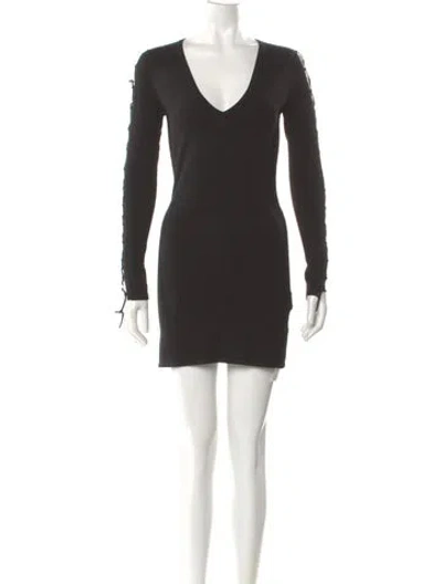 Pre-owned Iro Wool Mini Dress In Black