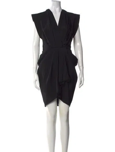 Pre-owned Iro Wool Mini Dress In Black