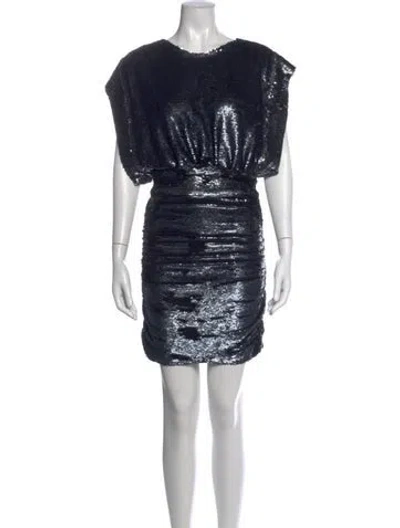 Pre-owned Iro Wool Mini Dress In Blue