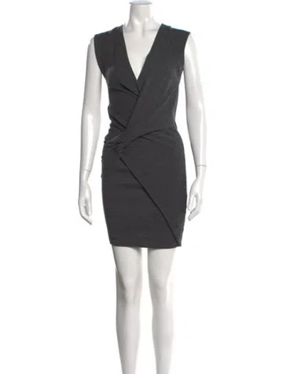 Pre-owned Iro Wool Mini Dress In Gray