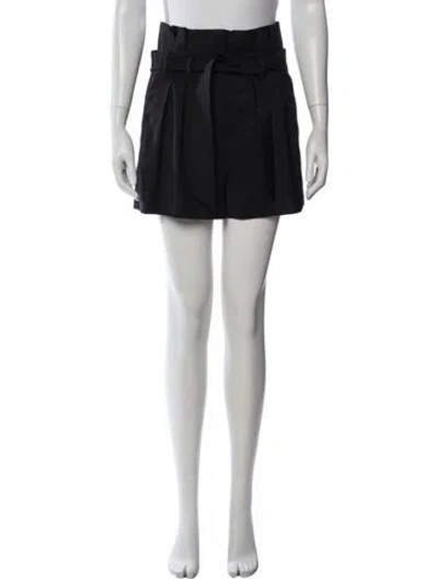 Pre-owned Iro Wool Mini Shorts In Black/neutrals