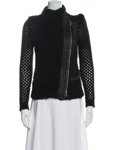 Pre-owned Iro Wool Mock Neck Sweater In Blue