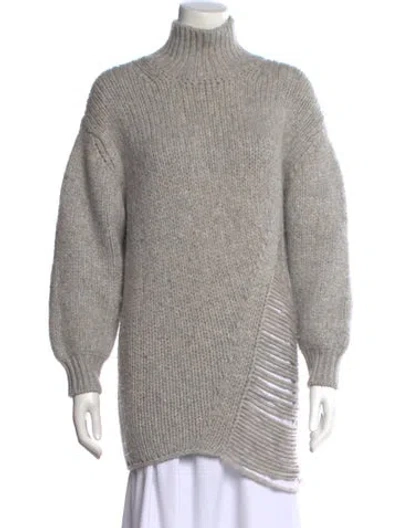 Pre-owned Iro Wool Mock Neck Sweater In Gray