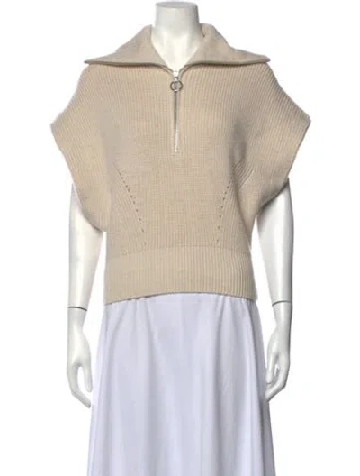 Pre-owned Iro Wool Mock Neck Sweater W/ Tags In Neutrals