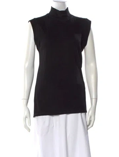 Pre-owned Iro Wool Mock Neck Top In Black