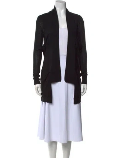 Pre-owned Iro Wool Open Front Sweater In Black