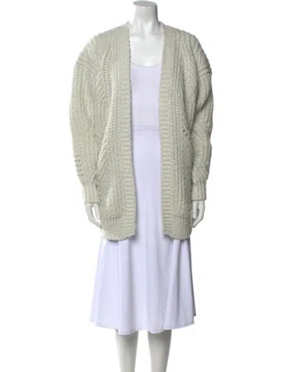 Pre-owned Iro Wool Open Front Sweater In Neutral