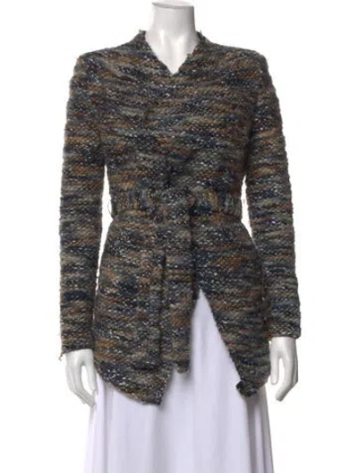 Pre-owned Iro Wool Patterned Sweater In Blue