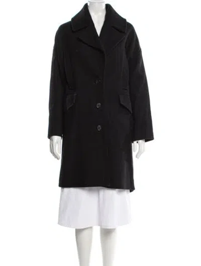 Pre-owned Iro Wool Peacoat In Black
