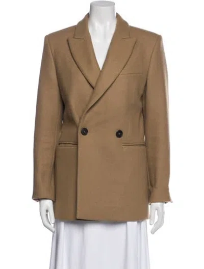 Pre-owned Iro Wool Peacoat In Brown