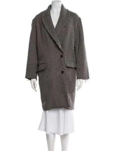 Pre-owned Iro Wool Plaid Print Coat In Multi