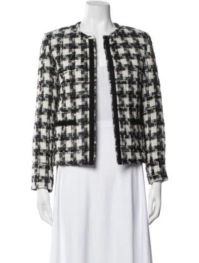 Pre-owned Iro Wool Plaid Print Evening Jacket In Neutral