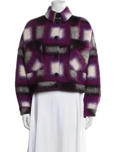 Pre-owned Iro Wool Plaid Print Jacket In Multi