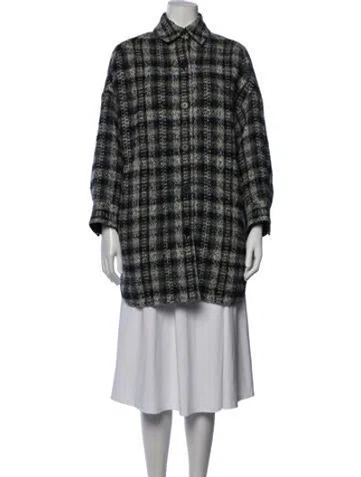 Pre-owned Iro Wool Plaid Print Jacket In Multicolor
