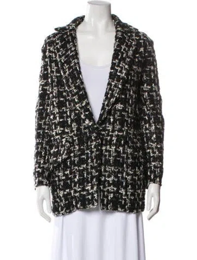 Pre-owned Iro Wool Printed Coat In Black