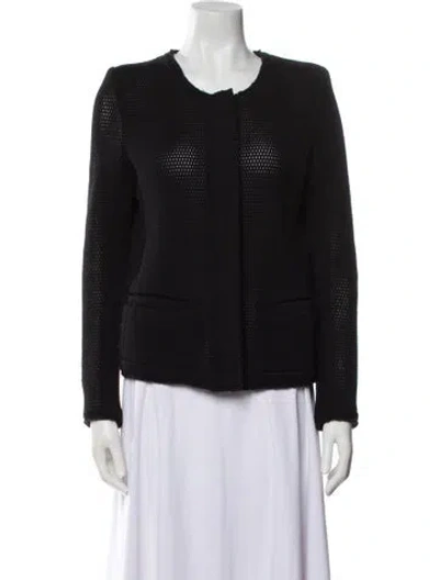 Pre-owned Iro Wool Printed Evening Jacket In Black