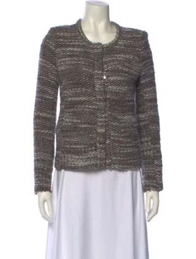 Pre-owned Iro Wool Printed Sweater In Gray
