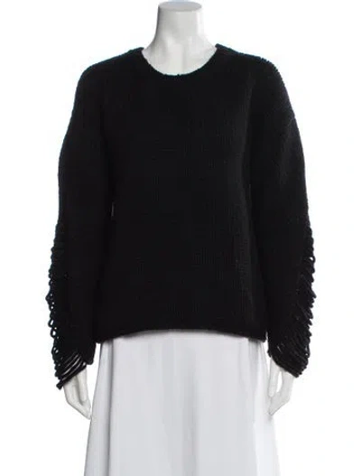 Pre-owned Iro Wool Scoop Neck Sweater In Black