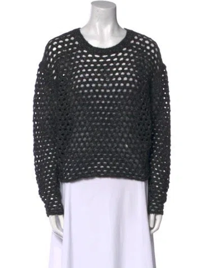 Pre-owned Iro Wool Scoop Neck Sweater In Black