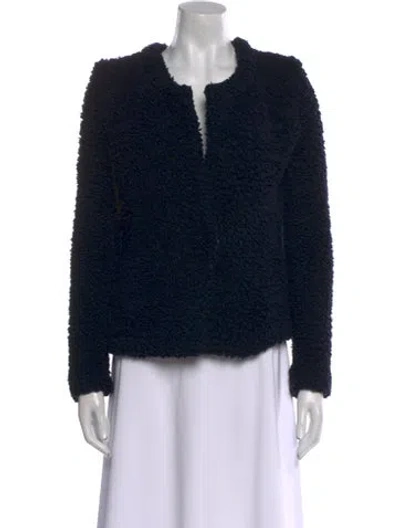 Pre-owned Iro Wool Scoop Neck Sweater In Blue