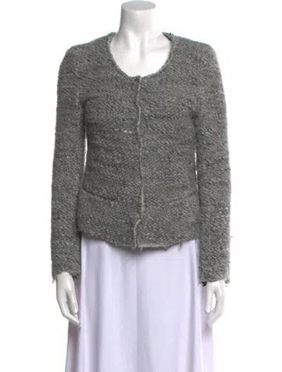 Pre-owned Iro Wool Scoop Neck Sweater In Gray