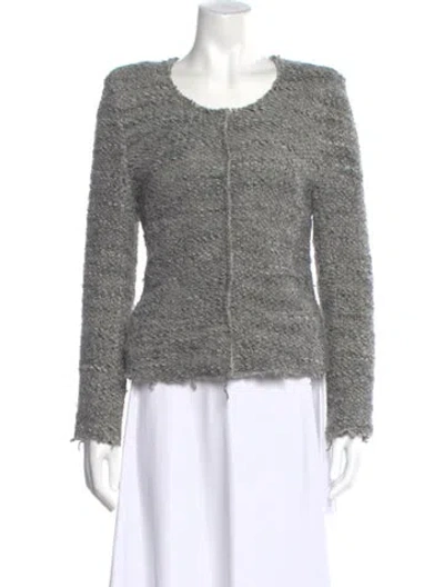 Pre-owned Iro Wool Scoop Neck Sweater In Gray