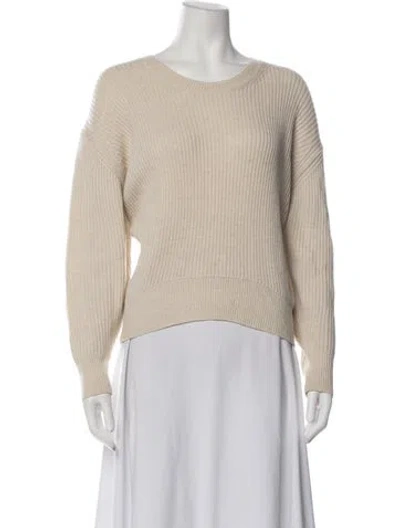 Pre-owned Iro Wool Scoop Neck Sweater In Neutrals