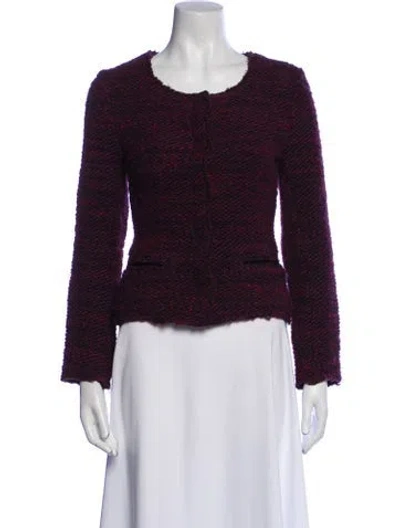 Pre-owned Iro Wool Scoop Neck Sweater In Purple