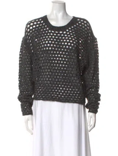 Pre-owned Iro Wool Scoop Neck Sweater W/ Tags In Gray