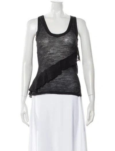 Pre-owned Iro Wool Scoop Neck Top In Gray