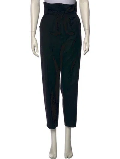 Pre-owned Iro Wool Straight Leg Pants In Black