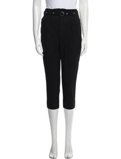 Pre-owned Iro Wool Straight Leg Pants In Black