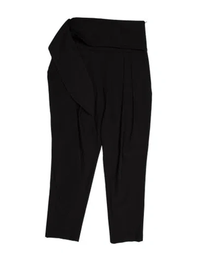Pre-owned Iro Wool Straight Leg Pants In Black