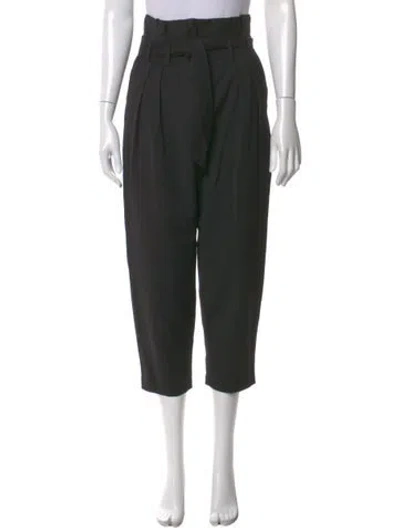Pre-owned Iro Wool Straight Leg Pants In Black