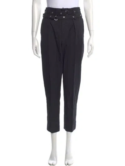 Pre-owned Iro Wool Straight Leg Pants In Black