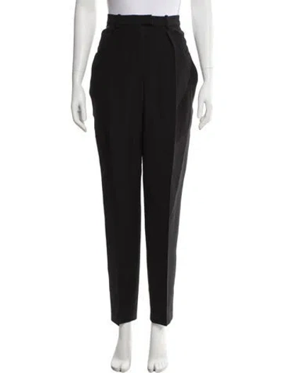 Pre-owned Iro Wool Straight Leg Pants In Black