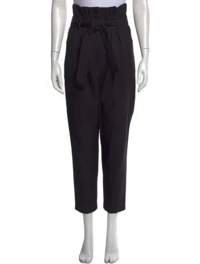 Pre-owned Iro Wool Straight Leg Pants In Black