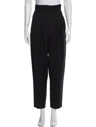 Pre-owned Iro Wool Straight Leg Pants In Black