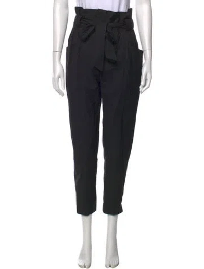 Pre-owned Iro Wool Straight Leg Pants In Black