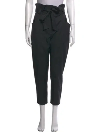 Pre-owned Iro Wool Straight Leg Pants In Black