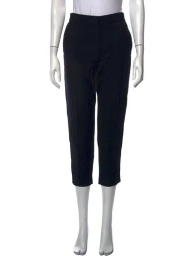 Pre-owned Iro Wool Straight Leg Pants In Black