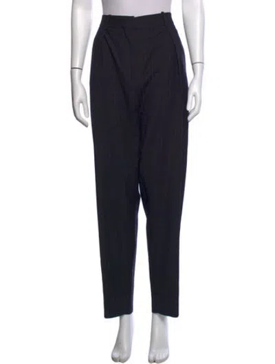 Pre-owned Iro Wool Straight Leg Pants In Blue