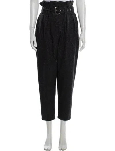 Pre-owned Iro Wool Straight Leg Pants In Gray