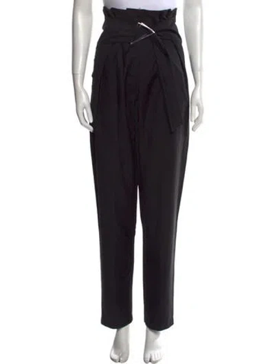 Pre-owned Iro Wool Straight Leg Pants In Gray